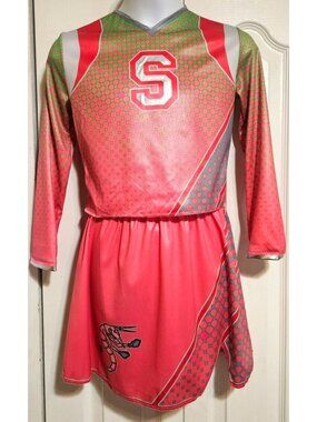Zombies Addison Cheerleader Costume Girls 7-8 Seabrook High School Musical Skirt